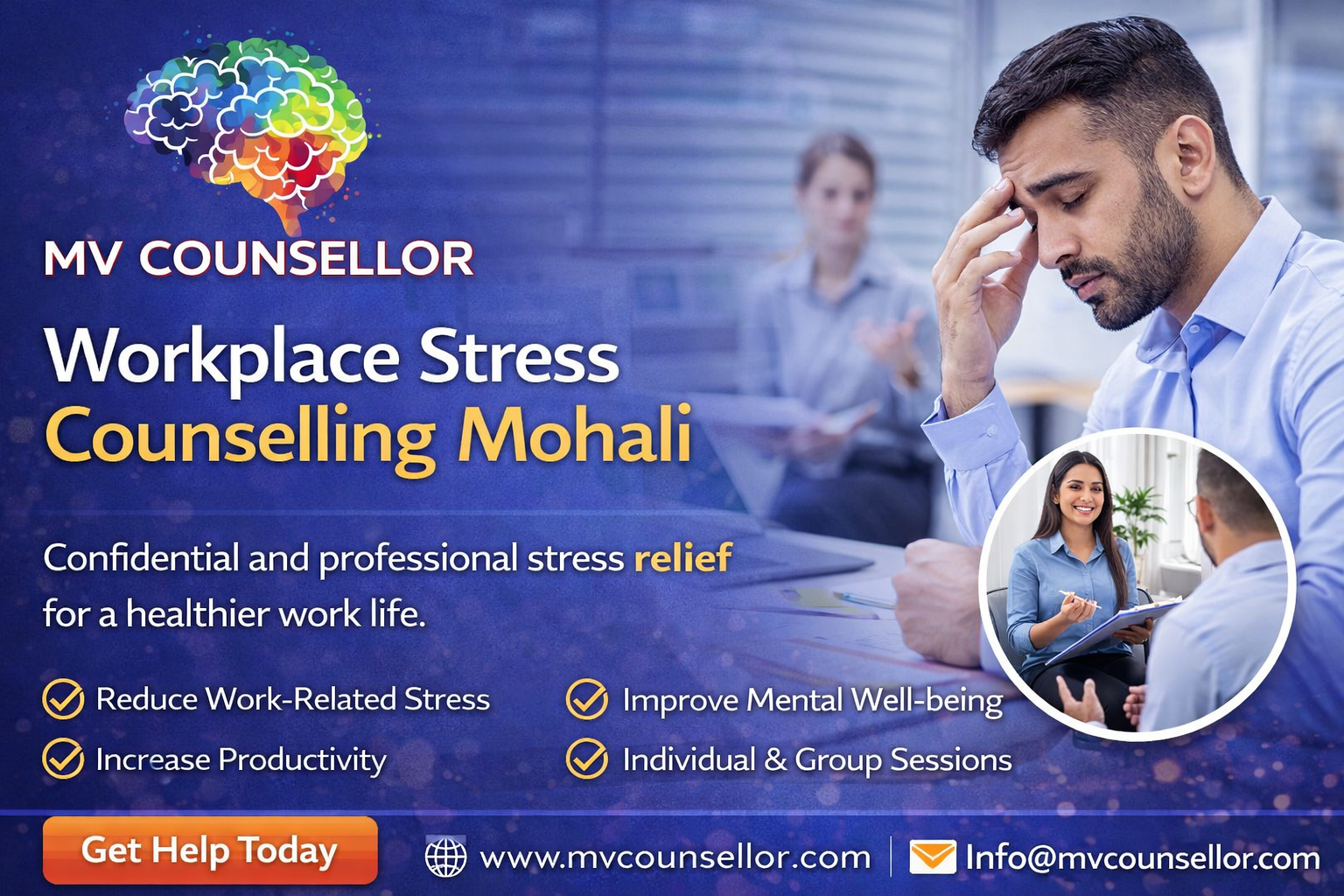 Workplace Stress Counselling Mohali